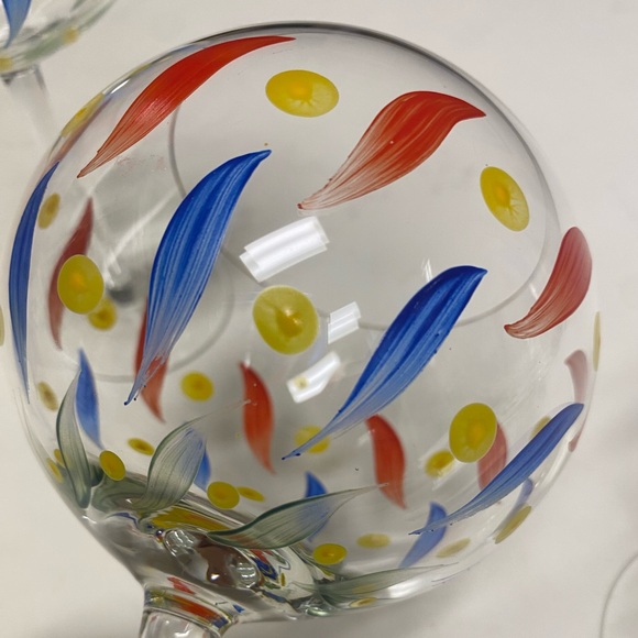 Set of 3 POTTERY BARN Glass Hand Blown Balloon Wine/Water Glasses-PBY39 - Picture 16 of 16